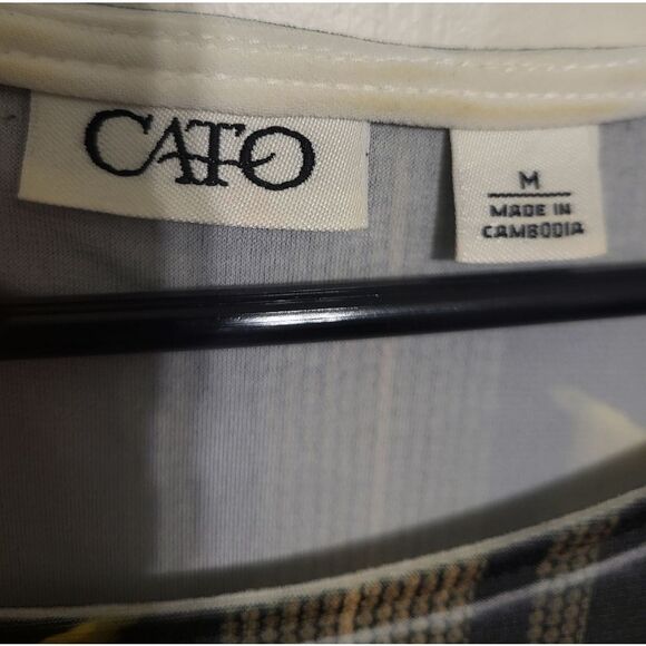 CATO Gold & Orange Sparkly Floral Blouse - Picture 9 of 9